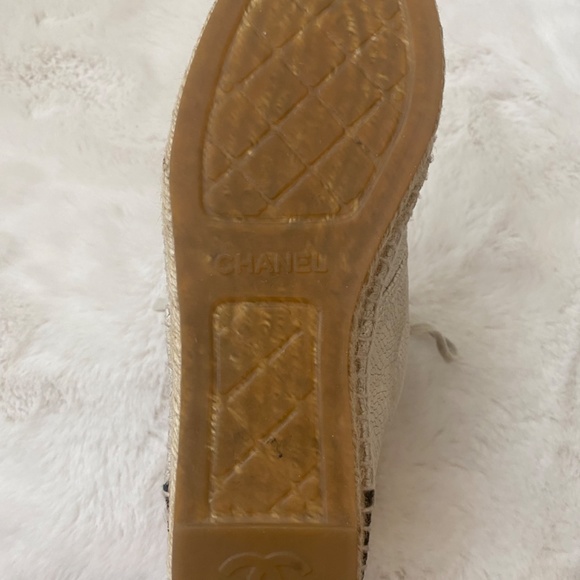Chanel Crackled Calfskin High Top Espadrilles - Picture 5 of 6